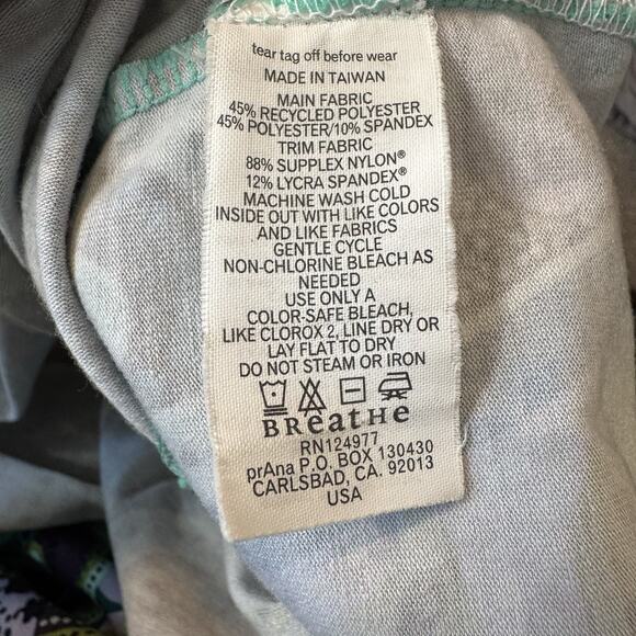 prAna Dress Womens Large Multicolor Racerback Sleeveless Built-In Bra Floral - Picture 6 of 6